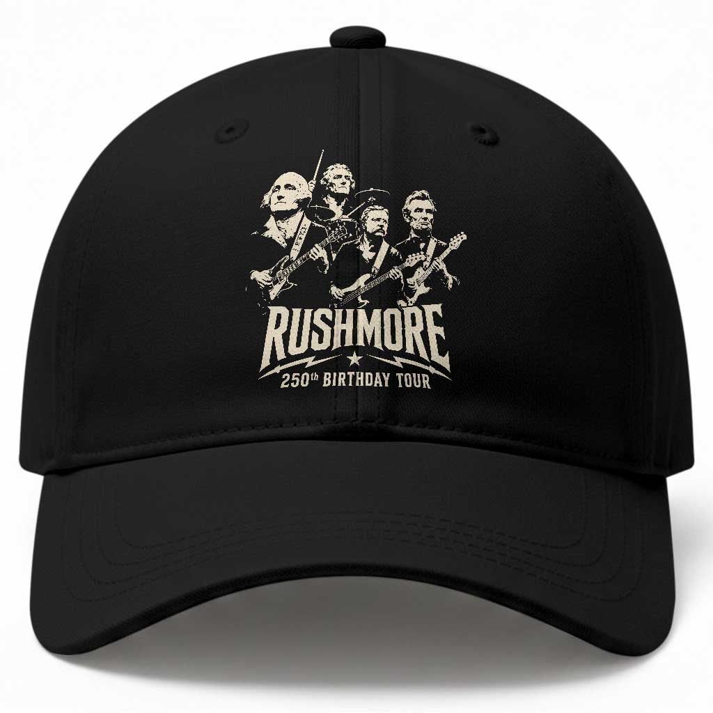 Rushmore 250th Birthday Tour Band Baseball Cap Presidents Rock Concert Historical Collages TS02 Print Your Wear