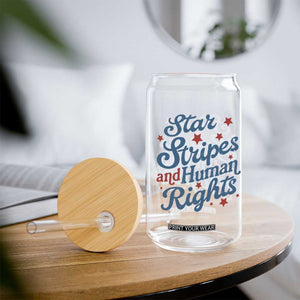 Stars and Stripes and Human Rights Glass Can Progressive Patriotic Equality Modern Patriot TS02 Print Your Wear