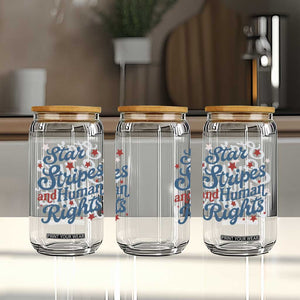 Stars and Stripes and Human Rights Glass Can Progressive Patriotic Equality Modern Patriot TS02 Print Your Wear