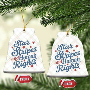Stars and Stripes and Human Rights Ceramic Ornament Progressive Patriotic Equality Modern Patriot TS02 Print Your Wear