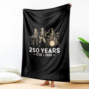 250 Years 1776-2026 Founding Fathers Rock Band Throw Blanket George Washington Benjamin Franklin Uncle Sam TS02 Print Your Wear