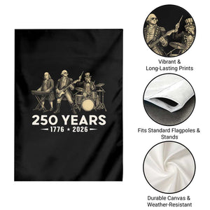 250 Years 1776-2026 Founding Fathers Rock Band Garden Flag George Washington Benjamin Franklin Uncle Sam TS02 Print Your Wear
