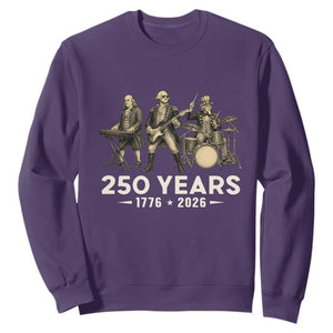 250 Years 1776-2026 Founding Fathers Rock Band Sweatshirt George Washington Benjamin Franklin Uncle Sam TS02 Purple Print Your Wear