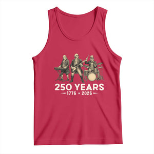 250 Years 1776-2026 Founding Fathers Rock Band Tank Top George Washington Benjamin Franklin Uncle Sam TS02 Red Print Your Wear