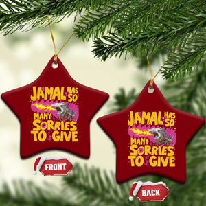 Jamal Has So Many Sorries To Give Ceramic Ornament Funny Fire Breathing Hammerhead Shark Gamer TS02 Print Your Wear