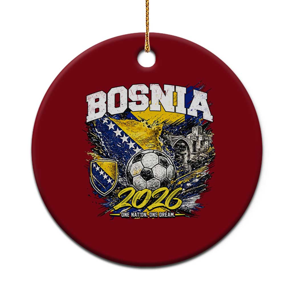 Bosnia Soccer Jersey Pride 2026 Ceramic Ornament One Nation One Dream Heritage Football Sports Fan TS02 1pc Red Print Your Wear