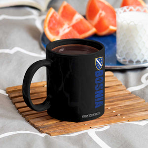 Bosnia Typography Coat of Arms Coffee Mug Golden Lily Shield Modern Graphic TS02 Print Your Wear