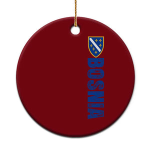 Bosnia Typography Coat of Arms Ceramic Ornament Golden Lily Shield Modern Graphic TS02 1pc Red Print Your Wear