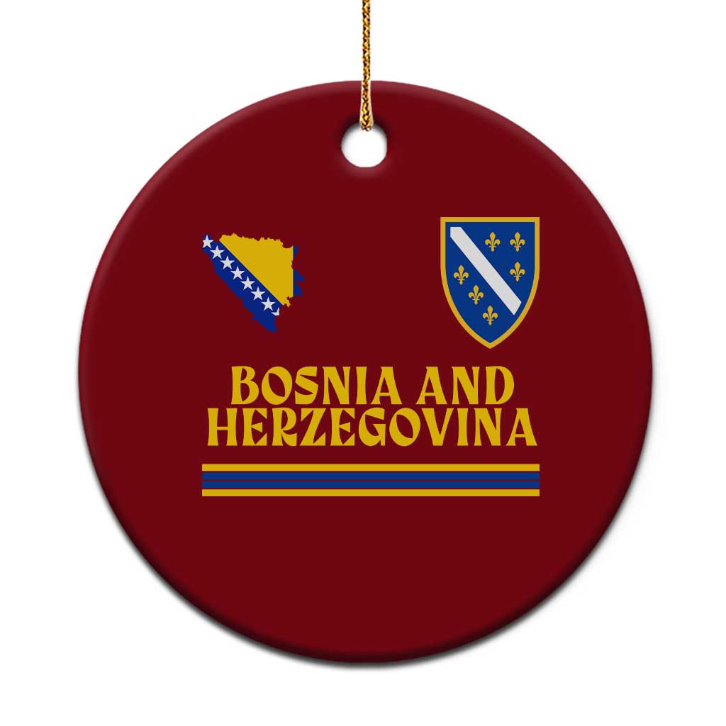 Bosnia Herzegovina Soccer Jersey Style Ceramic Ornament Country Map Heritage Football Fan TS02 1pc Red Print Your Wear