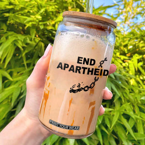 End Apartheid Human Rights Glass Can Broken Chain Social Justice Activist TS02 White Print Your Wear