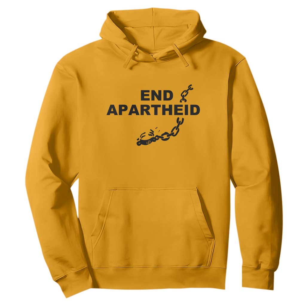End Apartheid Human Rights Hoodie Broken Chain Social Justice Activist TS02 Gold Print Your Wear