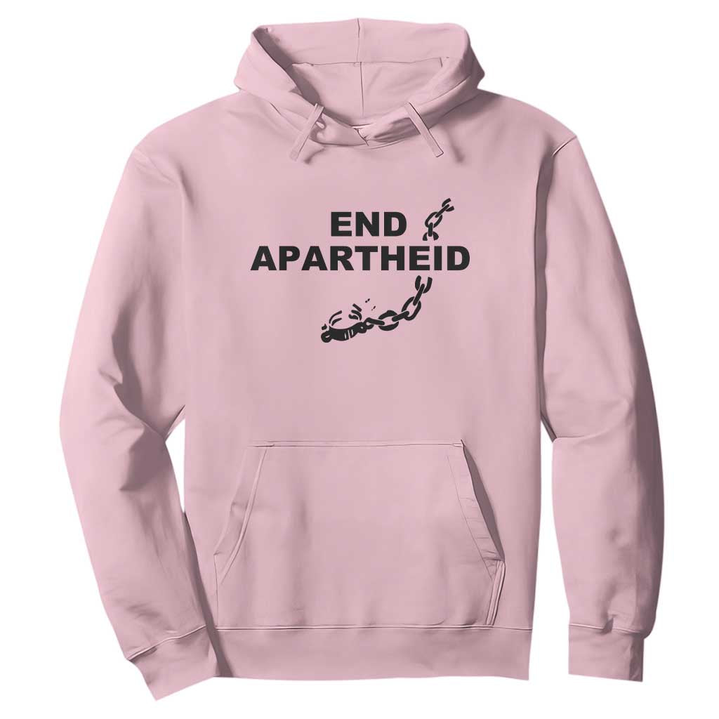 End Apartheid Human Rights Hoodie Broken Chain Social Justice Activist TS02 Light Pink Print Your Wear