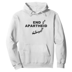 End Apartheid Human Rights Hoodie Broken Chain Social Justice Activist TS02 White Print Your Wear