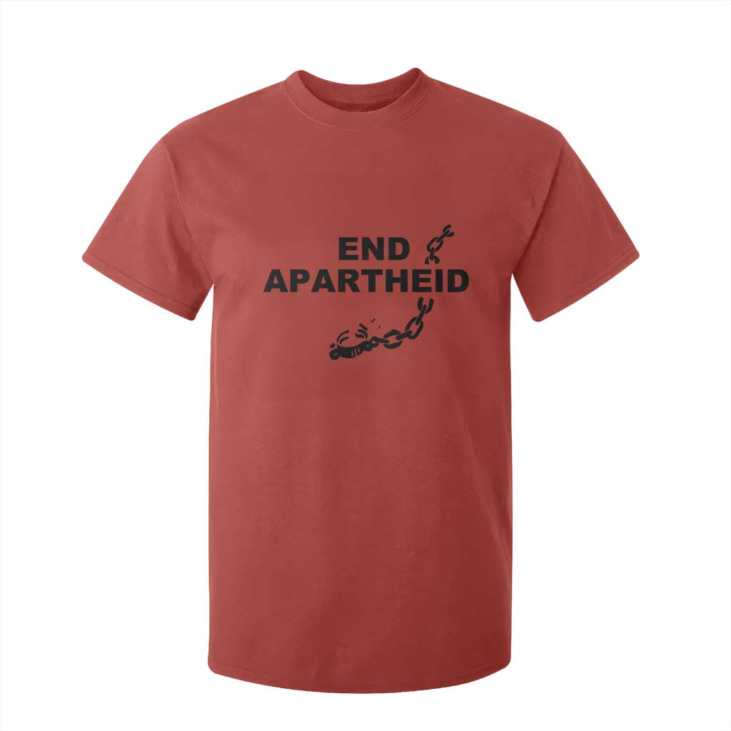 End Apartheid Human Rights T Shirt For Kid Broken Chain Social Justice Activist TS02 Red Print Your Wear
