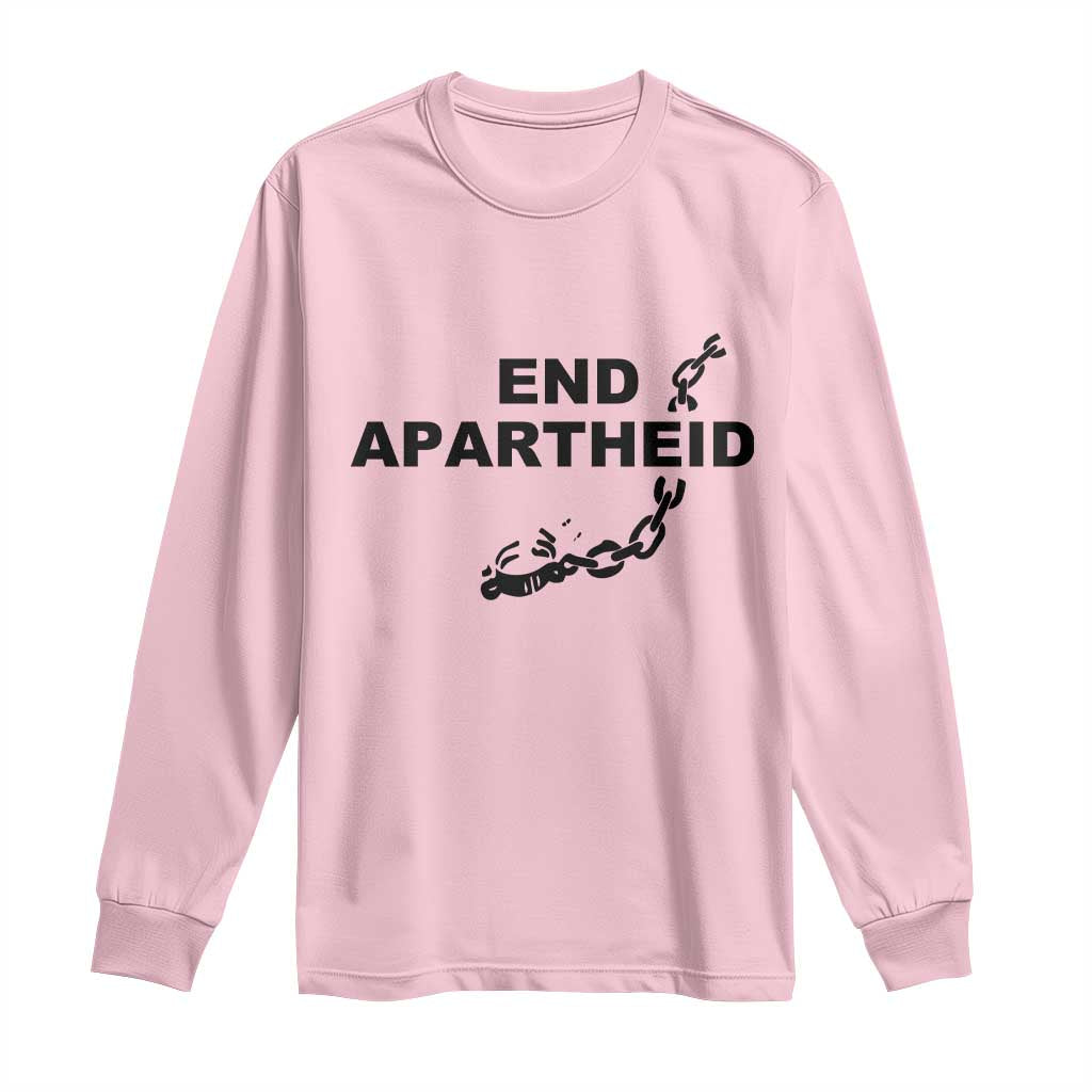 End Apartheid Human Rights Long Sleeve Shirt Broken Chain Social Justice Activist TS02 Light Pink Print Your Wear