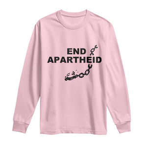 End Apartheid Human Rights Long Sleeve Shirt Broken Chain Social Justice Activist TS02 Light Pink Print Your Wear