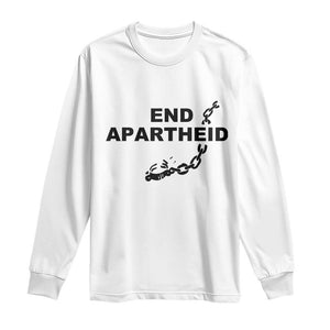 End Apartheid Human Rights Long Sleeve Shirt Broken Chain Social Justice Activist TS02 White Print Your Wear