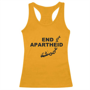 End Apartheid Human Rights Racerback Tank Top Broken Chain Social Justice Activist TS02 Gold Print Your Wear