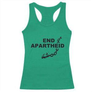 End Apartheid Human Rights Racerback Tank Top Broken Chain Social Justice Activist TS02 Irish Green Print Your Wear