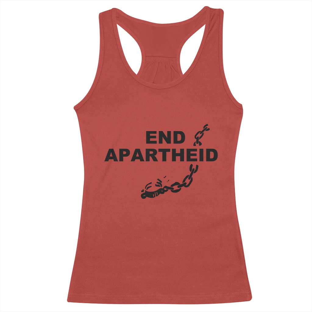 End Apartheid Human Rights Racerback Tank Top Broken Chain Social Justice Activist TS02 Red Print Your Wear