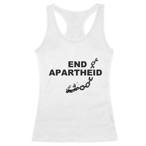 End Apartheid Human Rights Racerback Tank Top Broken Chain Social Justice Activist TS02 White Print Your Wear