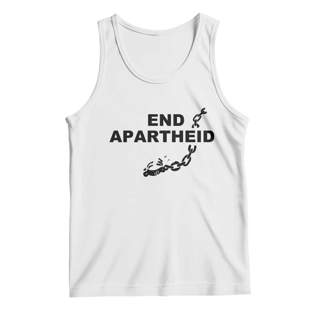 End Apartheid Human Rights Tank Top Broken Chain Social Justice Activist TS02 White Print Your Wear