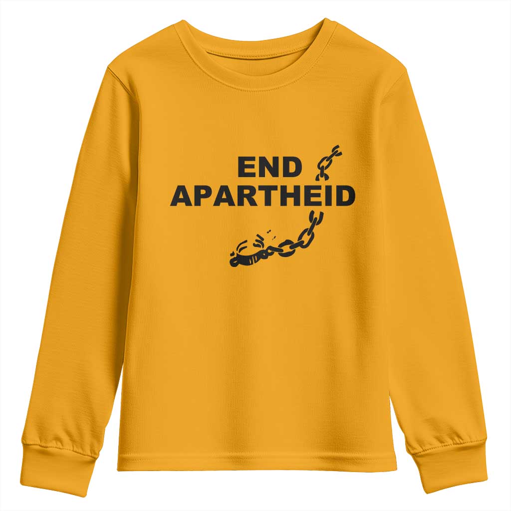 End Apartheid Human Rights Youth Sweatshirt Broken Chain Social Justice Activist TS02 Gold Print Your Wear