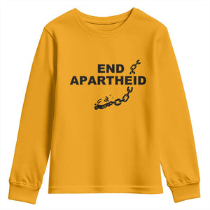 End Apartheid Human Rights Youth Sweatshirt Broken Chain Social Justice Activist TS02 Gold Print Your Wear