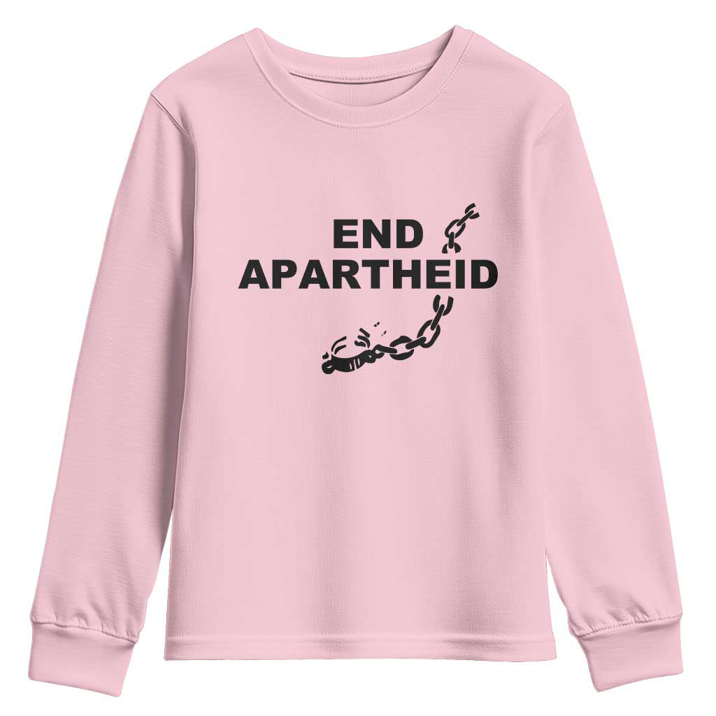 End Apartheid Human Rights Youth Sweatshirt Broken Chain Social Justice Activist TS02 Light Pink Print Your Wear