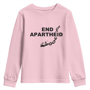 End Apartheid Human Rights Youth Sweatshirt Broken Chain Social Justice Activist TS02 Light Pink Print Your Wear