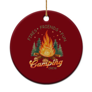 Fires Friends Fun Camping Crew Ceramic Ornament Cozy Campfire Adventure Outdoor Lovers TS02 1pc Red Print Your Wear