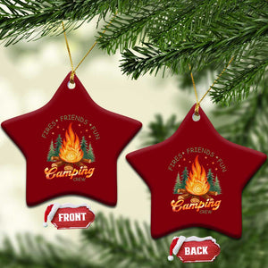 Fires Friends Fun Camping Crew Ceramic Ornament Cozy Campfire Adventure Outdoor Lovers TS02 Print Your Wear