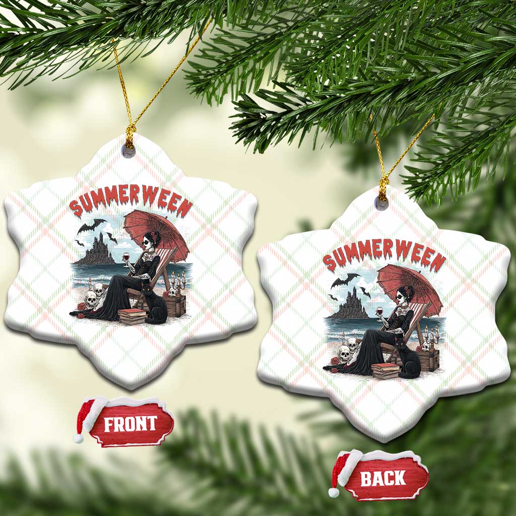 Gothic Summerween Ceramic Ornament Spooky Summer Halloween Horror Character TS02 Print Your Wear