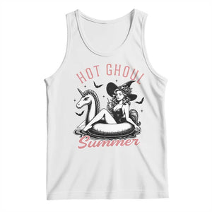 Hot Ghoul Summer Tank Top Retro Pin Up Witch Summerween Summer Beach Halloween Vibes TS02 White Print Your Wear