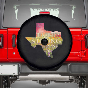 Hill Country Strong Texas Spare Tire Cover Sunset Bluebonnet Resilience TS02 Black Print Your Wear