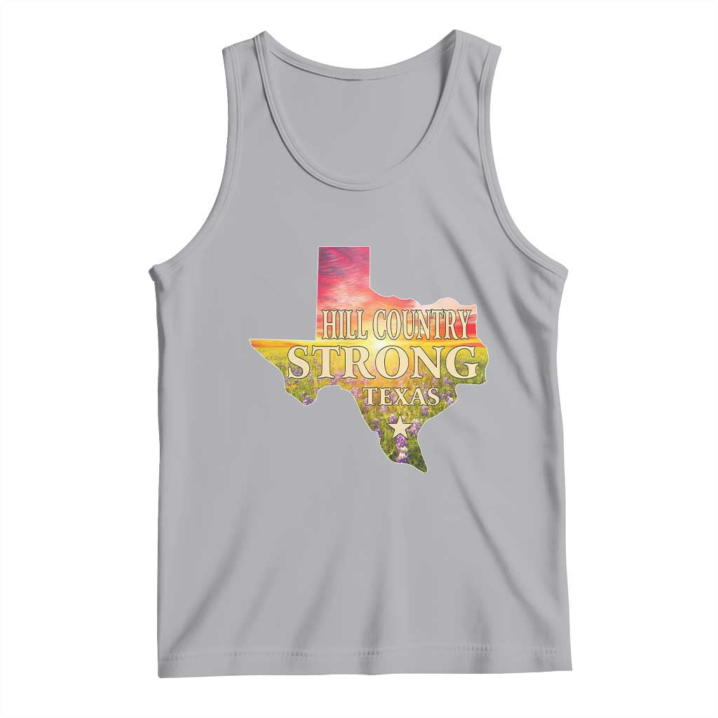 Hill Country Strong Texas Tank Top Sunset Bluebonnet Resilience TS02 Athletic Heather Print Your Wear