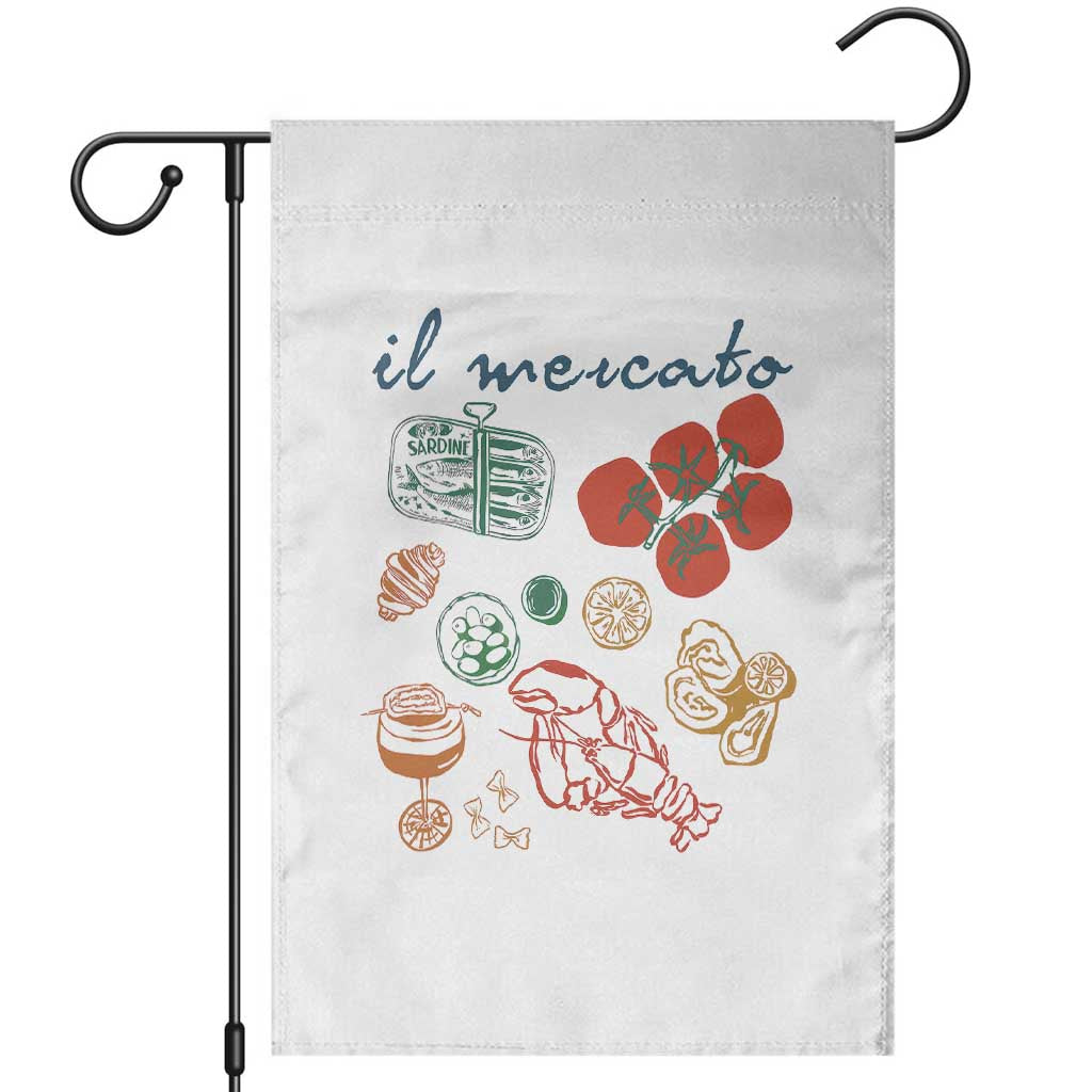 Il Mercato Italian Food Market Aesthetic Garden Flag Summer Amalfi Coast La Dolce Vita TS02 White Print Your Wear