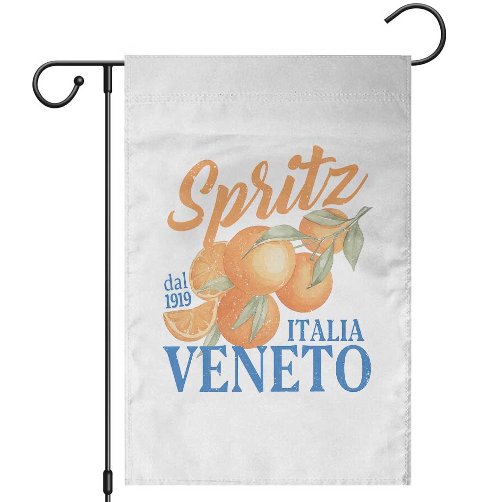 Spritz Italia Veneto Dal 1919 Garden Flag Vintage Aperitivo Orange Italian Cocktail TS02 White Print Your Wear
