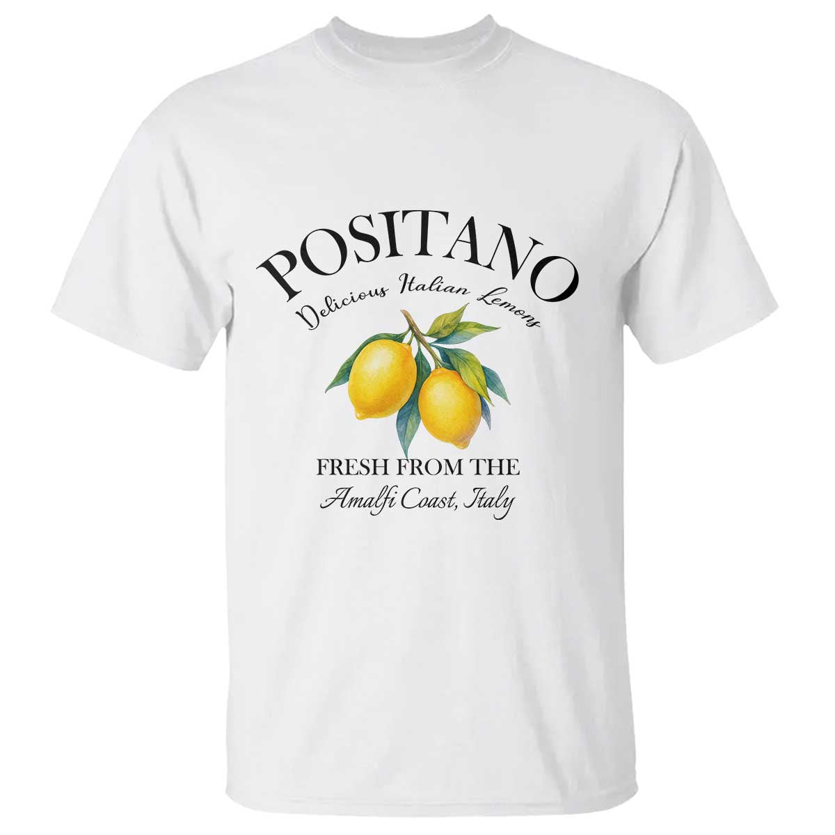 Positano Lemons T Shirt Fresh from the Amalfi Coast Italian Fruit TS02 White Print Your Wear
