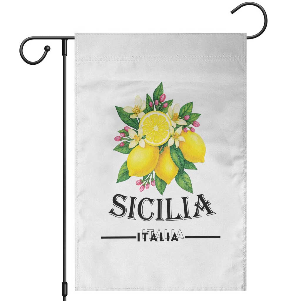 Sicilia Italia Fresh Lemon Garden Flag Italian Sicilians Floral Citrus from Southern Italy TS02 White Print Your Wear