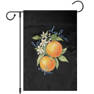 La Dolce Vita Oranges Garden Flag Romantic Italian Citrus Blossom Mediterranean Charm TS02 Black Print Your Wear