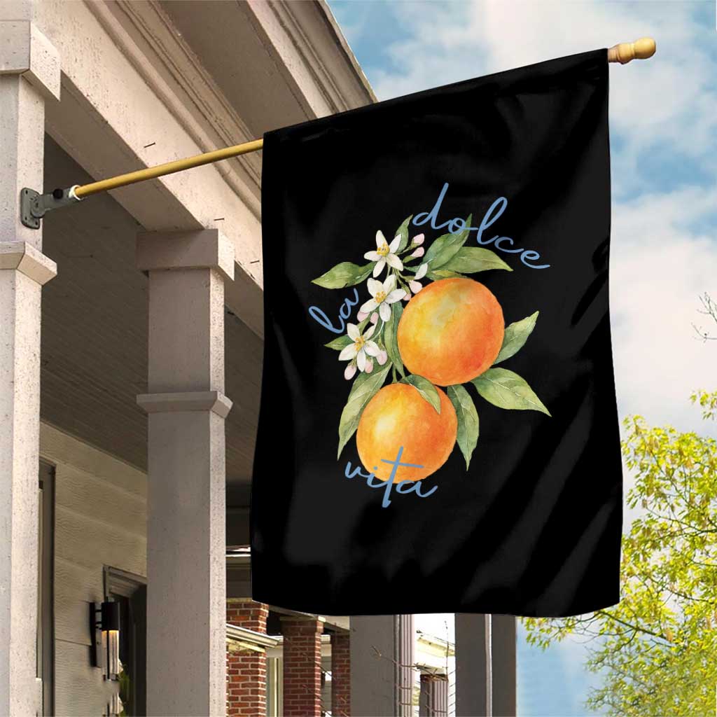 La Dolce Vita Oranges Garden Flag Romantic Italian Citrus Blossom Mediterranean Charm TS02 Print Your Wear