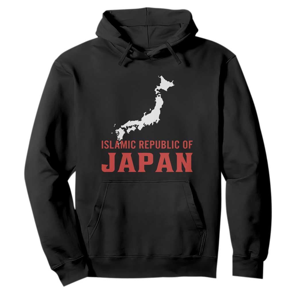 Islamic Republic of Japan Country Map Graphic Hoodie Viral Political Satire Meme TS02 Black Print Your Wear