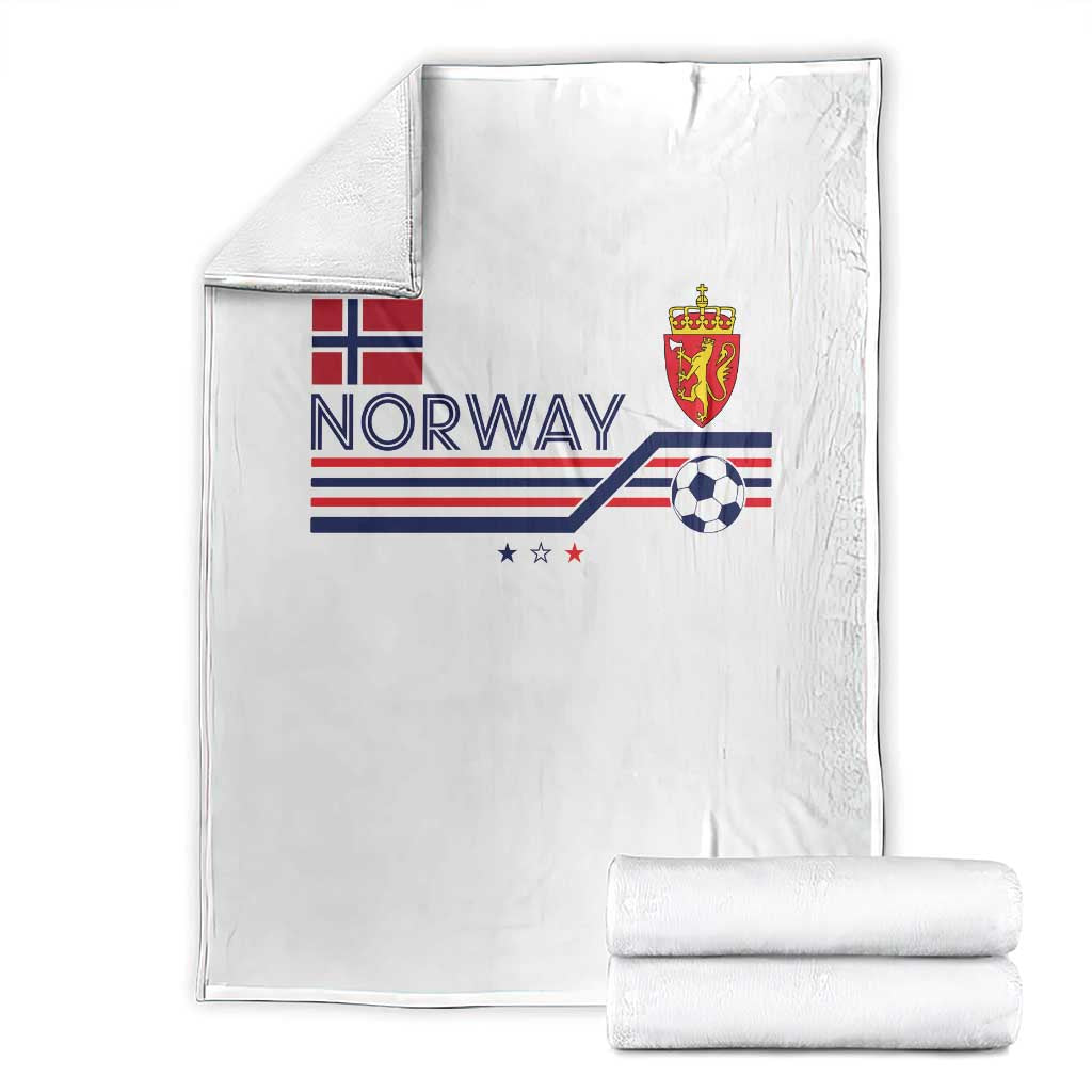 Classic Norway Football Emblem Graphic Throw Blanket Retro Norwegian Flag Coat of Arms Norge Soccer Fans TS02 White Print Your Wear