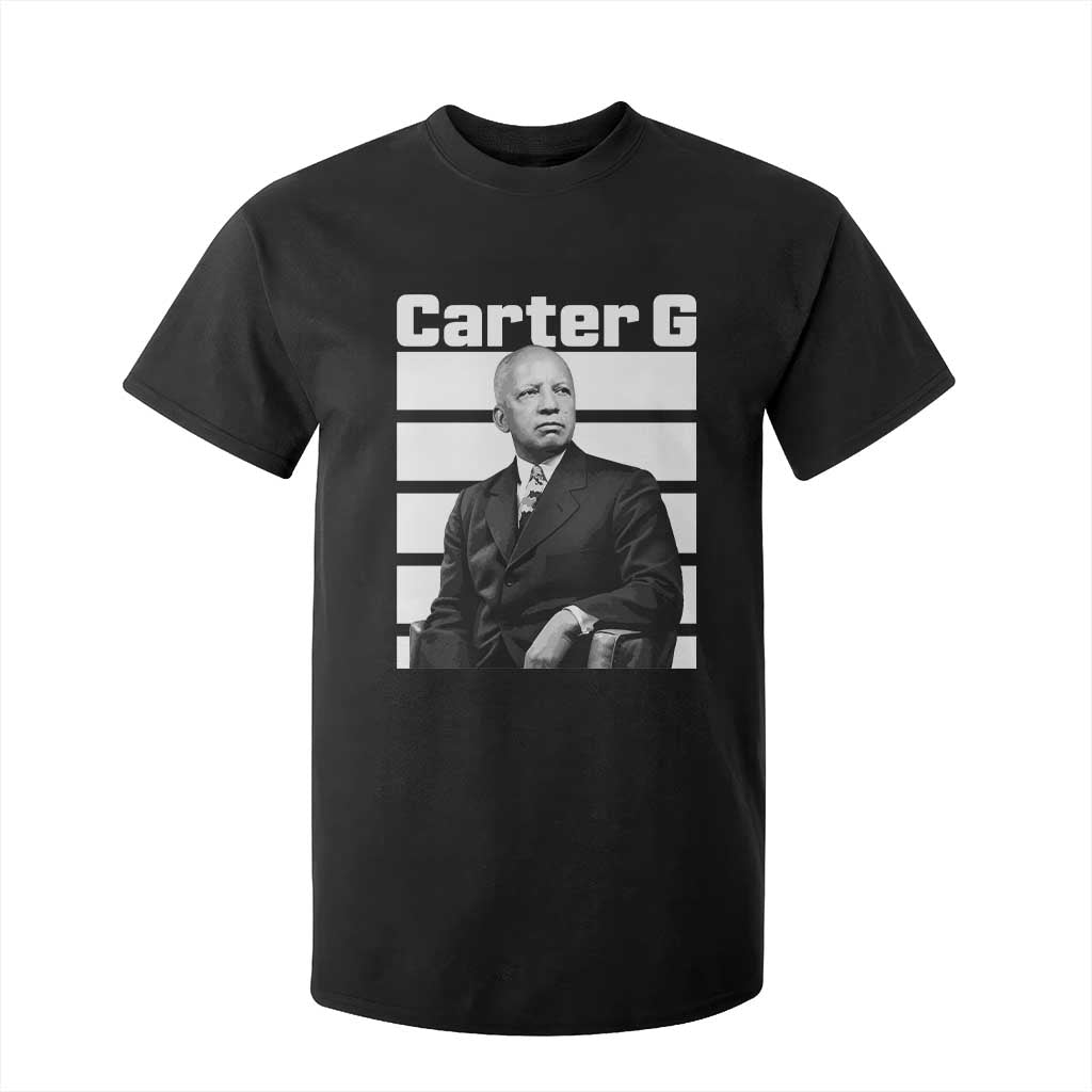 Inspiring Father of Black History Icon Portrait T Shirt For Kid Carter G Civil Rights Legacy Supporter TS02 Black Print Your Wear