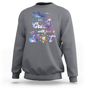 Dot Day Sweatshirt What Can You Create With Just A Dot Space Polka Dot TS02 Charcoal Printyourwear