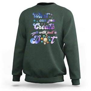 Dot Day Sweatshirt What Can You Create With Just A Dot Space Polka Dot TS02 Dark Forest Green Printyourwear