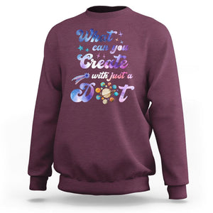 Dot Day Sweatshirt What Can You Create With Just A Dot Space Polka Dot TS02 Maroon Printyourwear