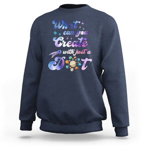 Dot Day Sweatshirt What Can You Create With Just A Dot Space Polka Dot TS02 Navy Printyourwear