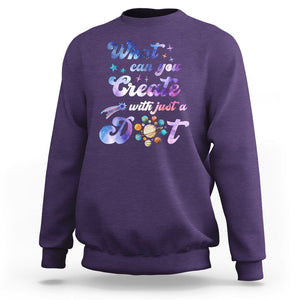 Dot Day Sweatshirt What Can You Create With Just A Dot Space Polka Dot TS02 Purple Printyourwear